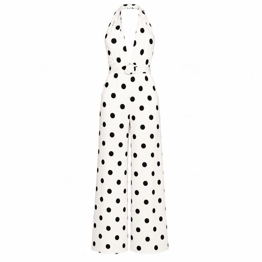 Paris After Dark Polka Dot Jumpsuit